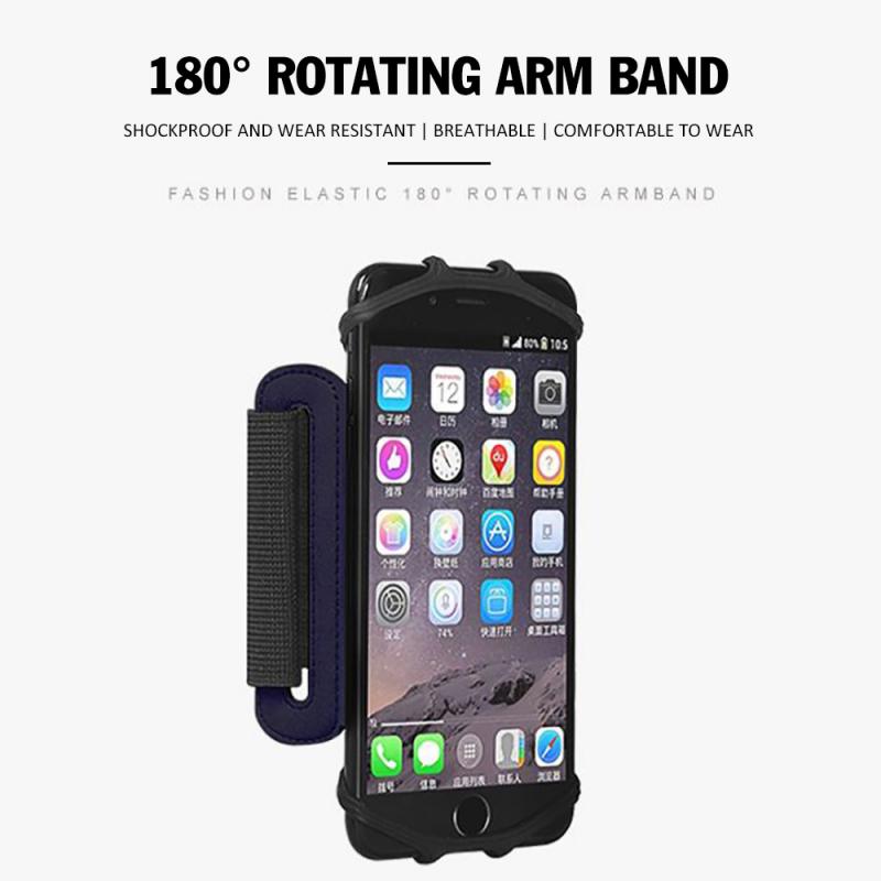 180 ° justerbar håndleds telefonholder bæltetaske universel udendørs sport højelastisk løbearm til iphone til samsung