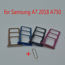 For Samsung Galaxy A7 A750 A750F A750FN A750G A750GN Original Phone Housing SIM Tray Adapter Micro SD Card Tray Holder