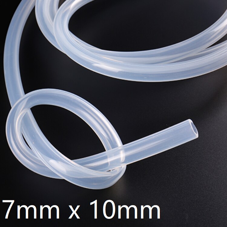 Transparent Flexible Silicone Tube ID 7mm x 10mm OD Food Grade Non-toxic Drink Water Rubber Hose Milk Beer Soft Pipe Connect