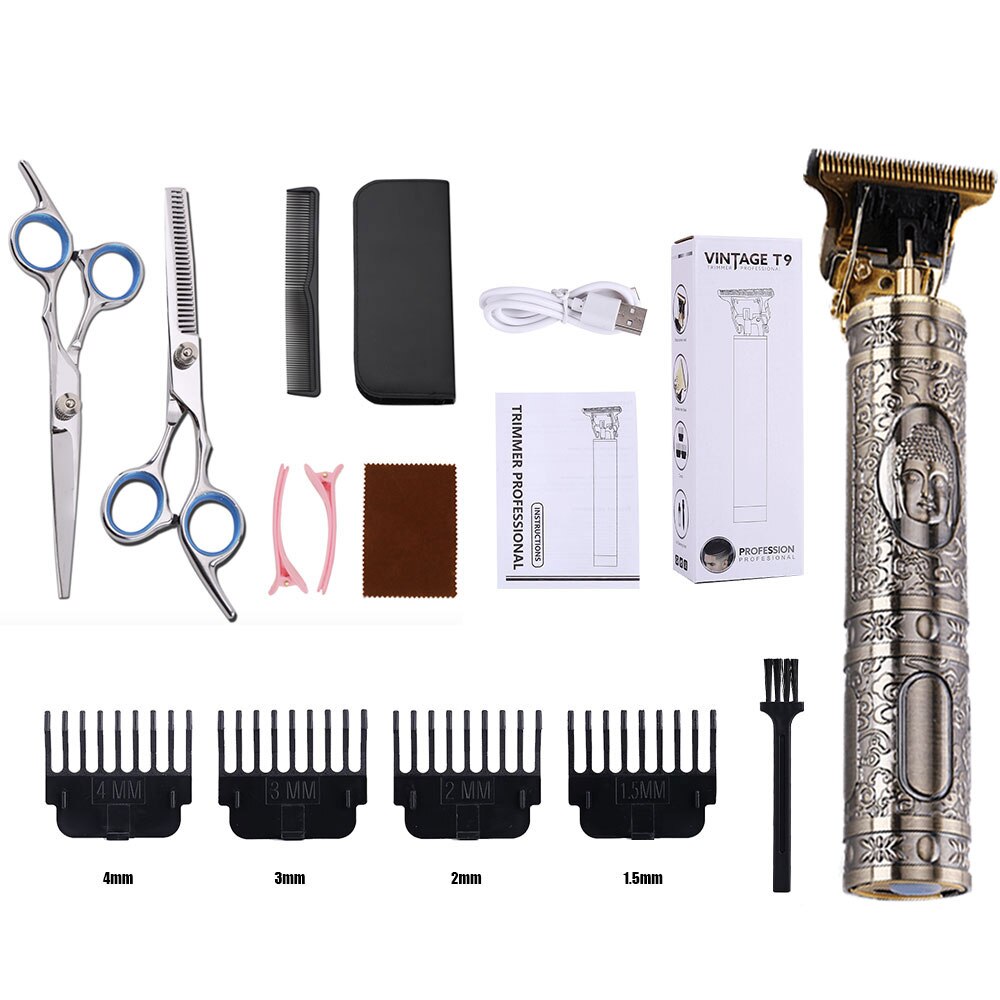 Professionelle Frisur Schneiden Aufladbare Elektrische Haarschneidemaschine Haar Bart Rasierer Mäihr Trimmer Cutter Männer Haarschnitt Maschine Tragbare: Buddha Kopf 3