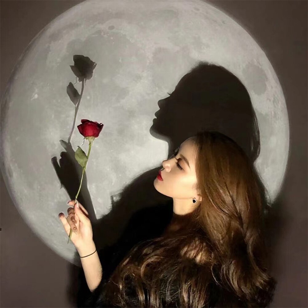 Ins Moon Projection Lamp Background Projector Night Light Photo Prop Wall Lights Birthday Party Decoration Bedroom Decor