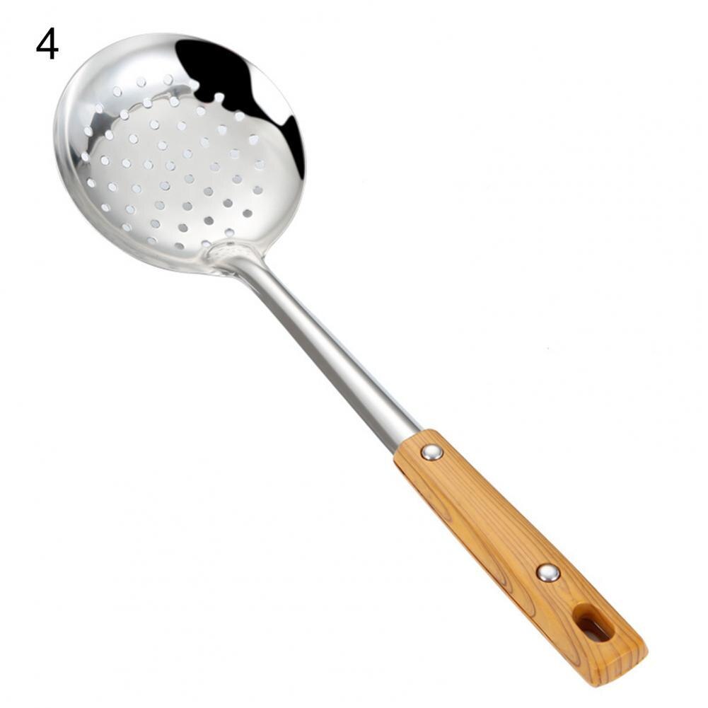 Good Wok Spatula Rounded Edge Corrosion Resistant Lightweight Soup Scoop Wok Spatula Kitchen Tools: 4