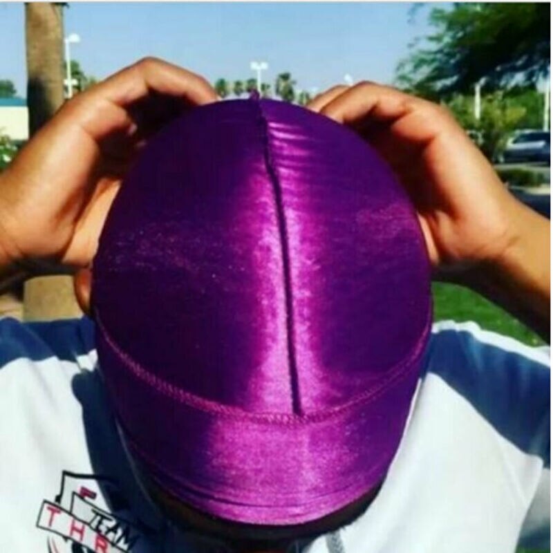 Moda męska satyna Durags barwna chustka turban peruki czapka piracka mężczyźni jedwabisty Durag nakrycia głowy z pałąkiem na głowę