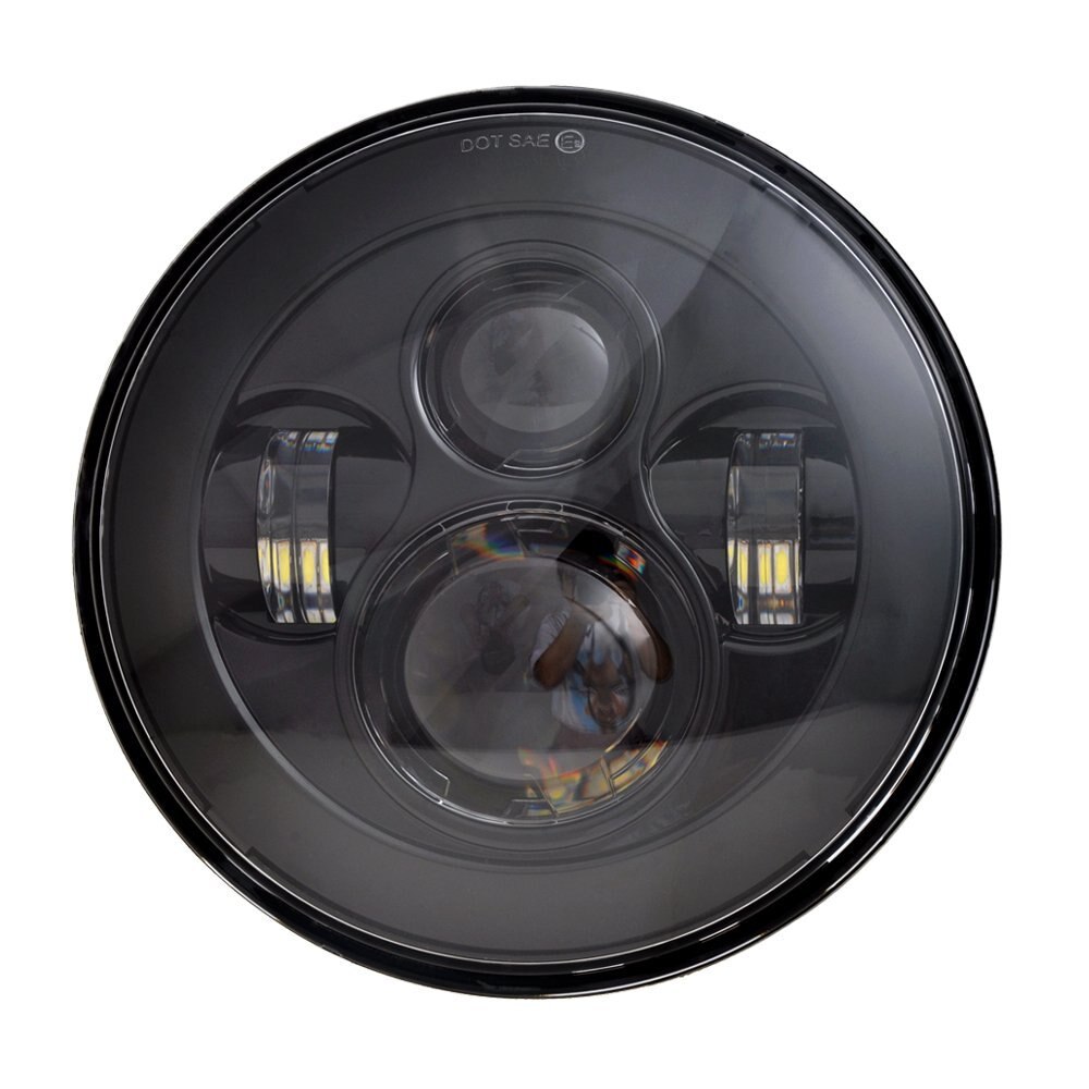 7Inch Ronde Led Koplampen + 4.5Inch Fog Passeren Lichten En Adapter Ring Voor Harley Touring Electra Glide Road king Street Glide