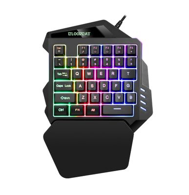 G94 Mini teclado para juegos con 3 colores de retroiluminación LED con una mano teclado USB con cable 35 teclas para ordenador portátil teléfono: G94