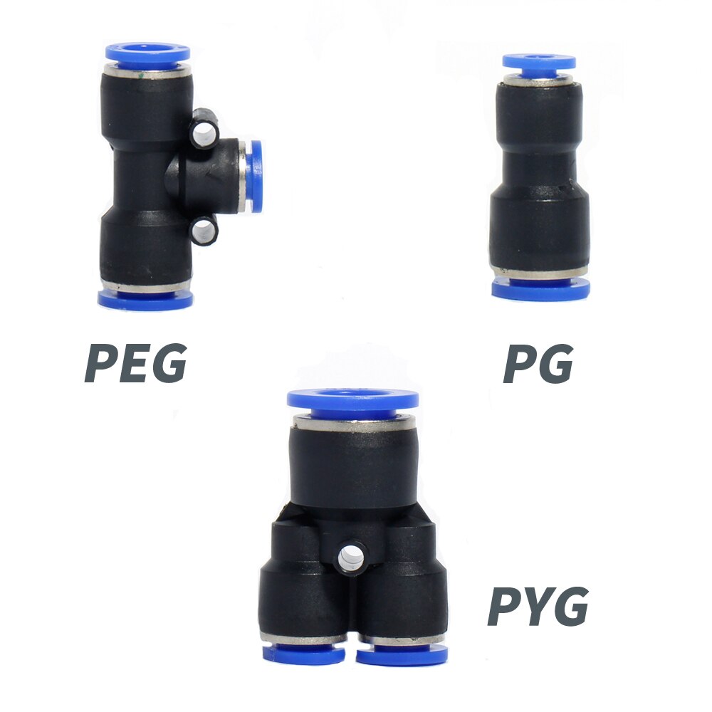 Pneumatische Accessoires Pneumatische Snelkoppeling Voor Lucht Water Verminderen Slang Aansluiting 4 Mm 6 Mm 8 Mm 10 Mm 12mm