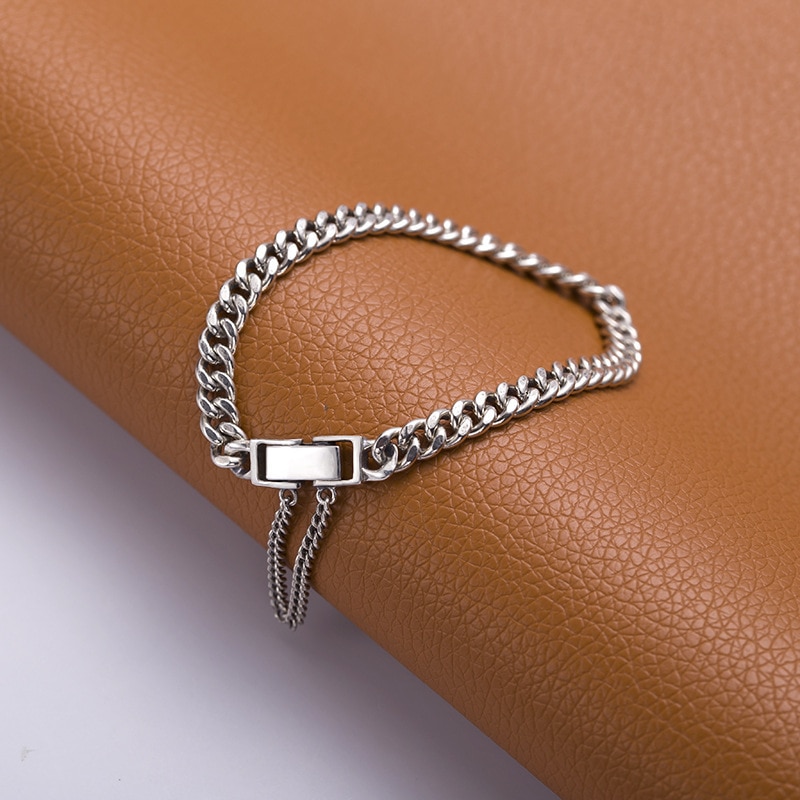 925 sterling zilveren tankketting thaise zilveren armband voor dames heren verstelbare koppel armband sieraden s -b407