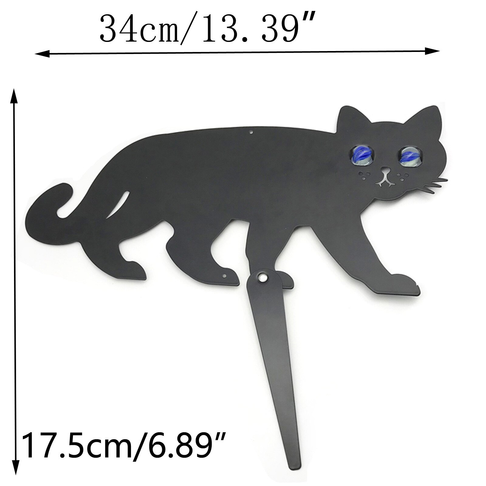 Outdoor Halloween Decorations Courtyard Black Cat Plastic Card Insertion Sign Waterproof Plastic Card Insertion Sign reutilisabl