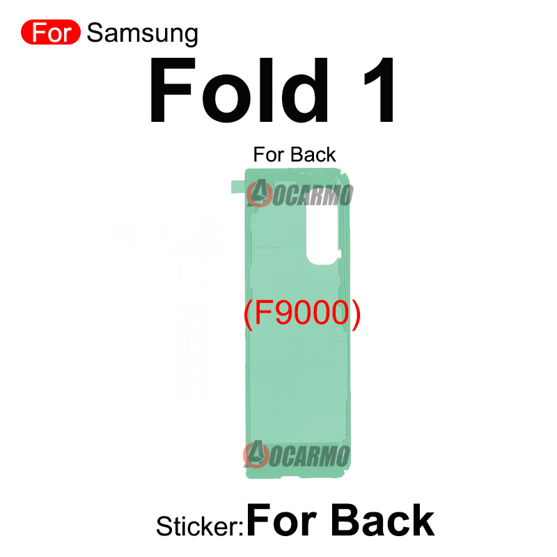Para Samsung Galaxy Fold 1/Z Fold2/Z Fold3 Z Flip 5g F7000 F7070 F9000 F9160 F926 pegatina frontal LCD contraportada pegamento adhesivo: Naranja