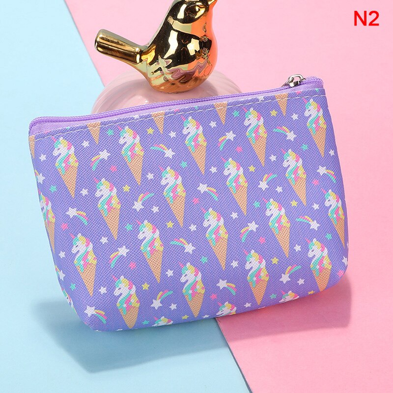 Monederos con cremallera para niños y niñas, Mini monedero para calderilla, Kawaii, Animal, unicornio, flamenco, 1 unidad