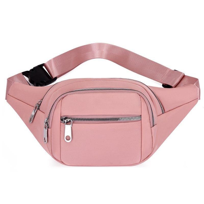 Weibliche Taille Tasche Süssigkeit Farbe Mehrzweck Große Kapazität Brust Pack Multi Reißverschlüsse lässig draussen Fitness Fitnessstudio Pum Tasche