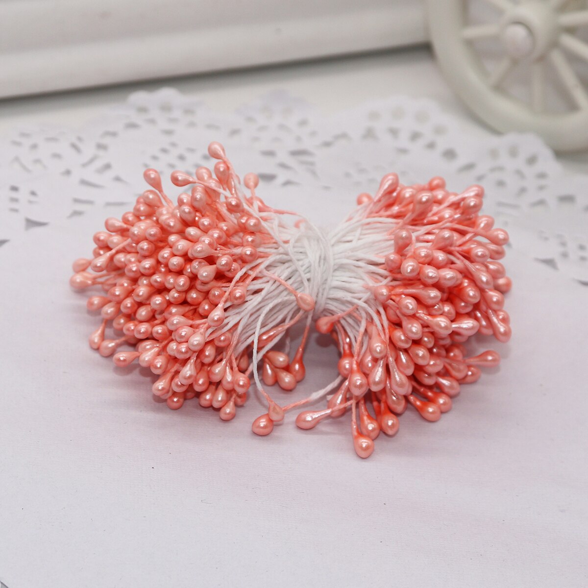 288 pièces 3mm multi couleurs options perle fleur étamine pistil décoration de gâteau pour bricolage Double têtes