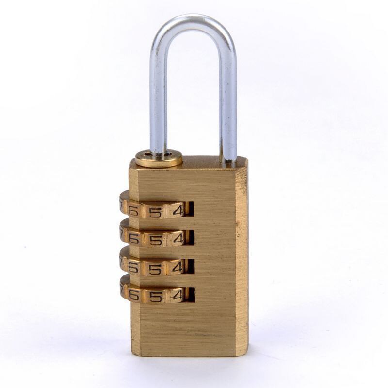 Newly Mini 4 Digits Number Password Code Lock Combination Padlock Resettable For Travelling Bag Door FIF66