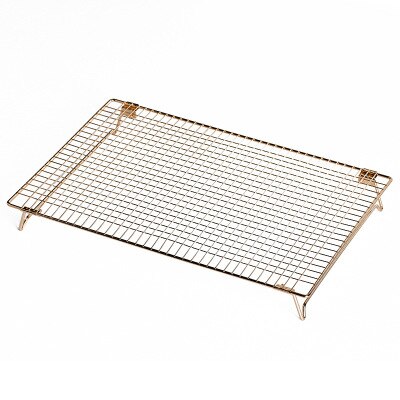 Rose Gold Stainless Steel Wire Cooling Rack Kitchen Baking Tool For Baking Fits Half Sheet Pans Cool Cookies Cakes Bread: Default Title