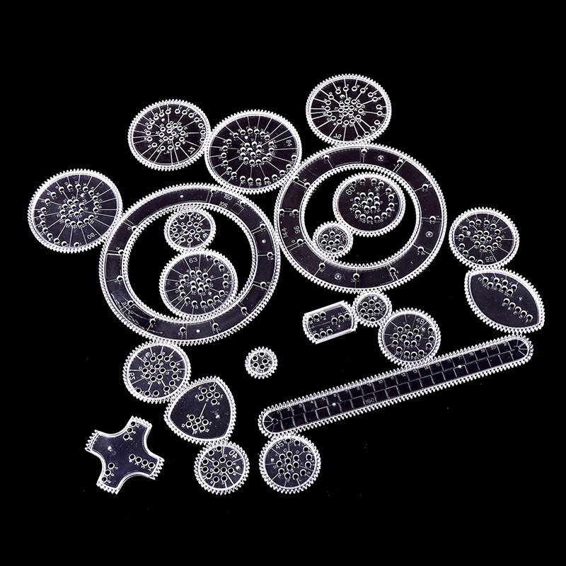 1Set Spirograph Deluxe Set Tin Set Gelijkspel Spiraal Ontwerpen Grijpende Tandwielen & Wielen Trekken Educatief Speelgoed Schoolbenodigdheden
