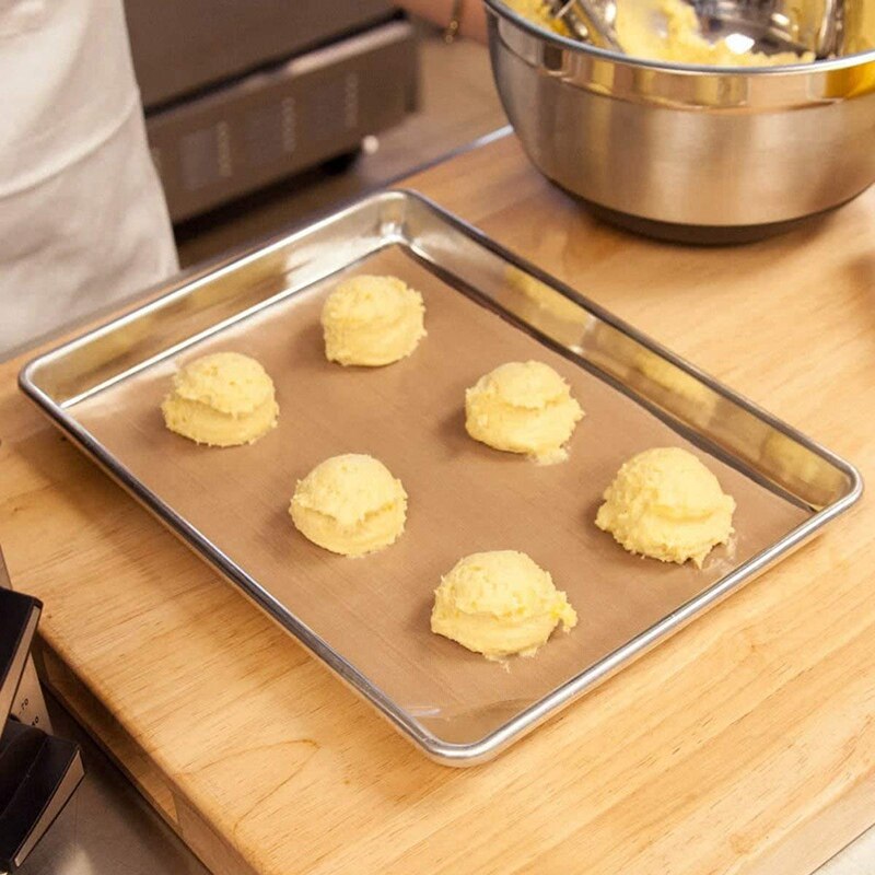 Baking Sheet Pans for Toaster Oven, Small Stainless Steel Cookie Sheets Metal Bakeware Pan, Sturdy & Heavy Rectangle Tray , 3 Pi