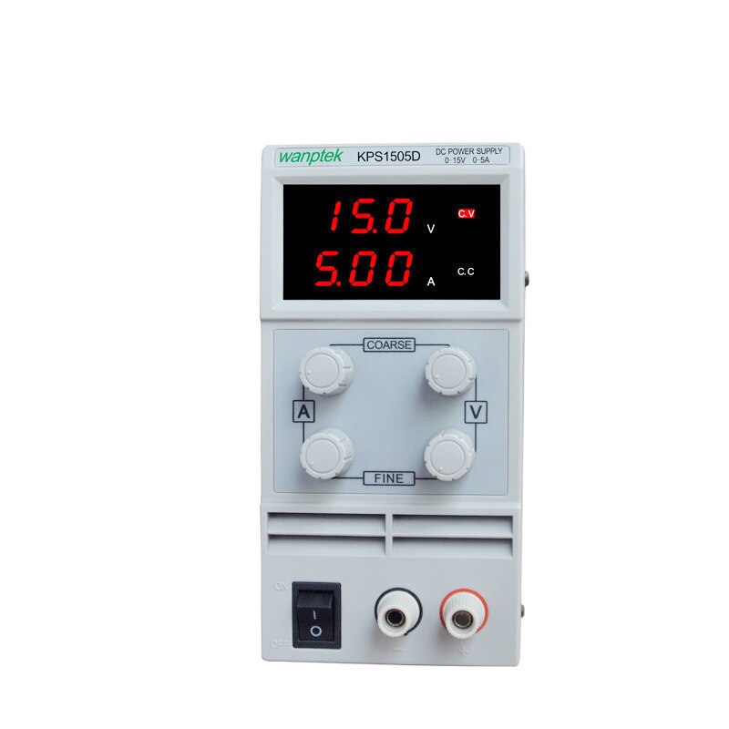 Voeding traploos met display 0-15V 3A DC, budgetlijn