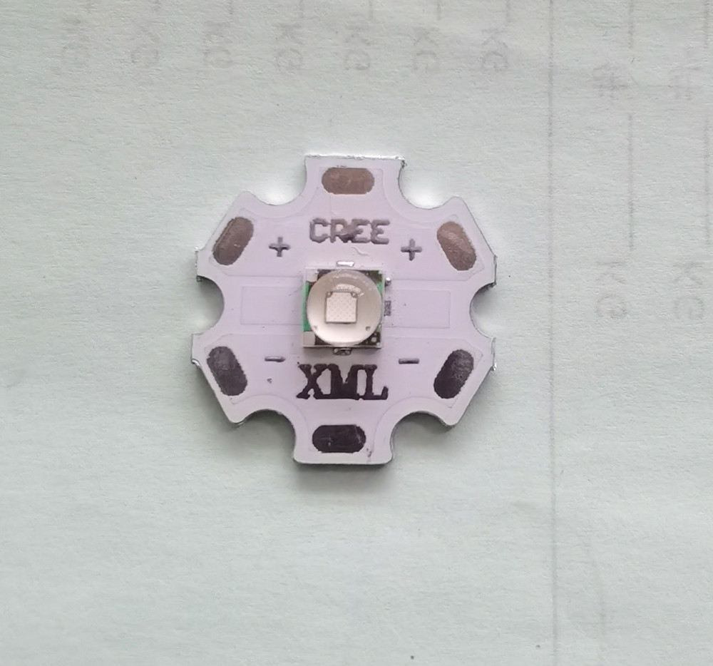 1PCS CREE XML XM-L T6 LED U2 10W Cold White Warm White Blue UV High Power LED Emitter Diode with 16mm 20mm PCB for DIY