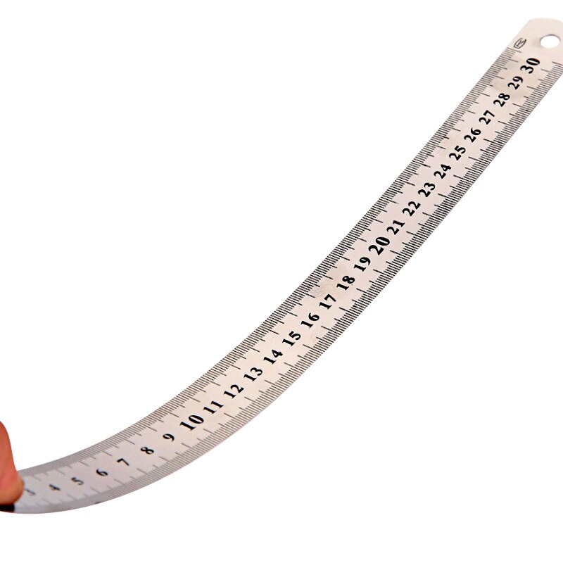 Students Stainless Steel Ruler Metal For Drawing School Learn Drawing Ruler Cutting Ruler