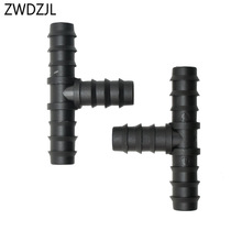 Divisor de agua en T para riego de jardín, Conector de 3 vías con púas, adaptador de agua de 3 anillos, 1/2 ", 16mm, 6 uds.