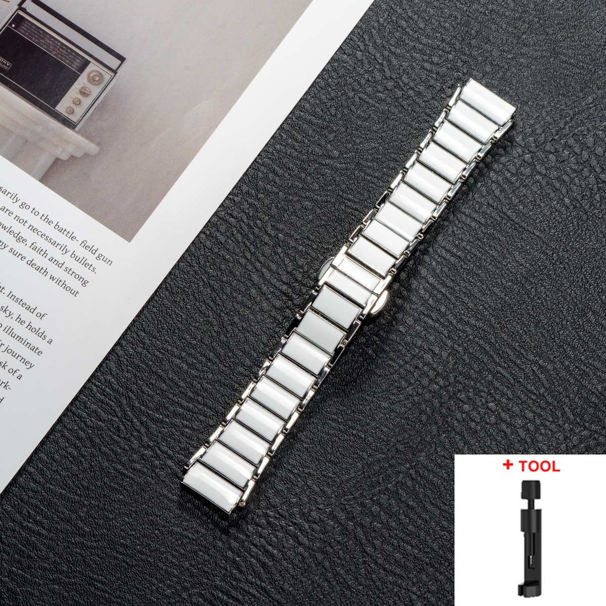 18mm Luxury Ceramic Strap for Huawei Watch 5 GT5 Pro 42mm Butterfly Buckle Wristband For Huawei GT5 GT4 41mm Band: L / salmon