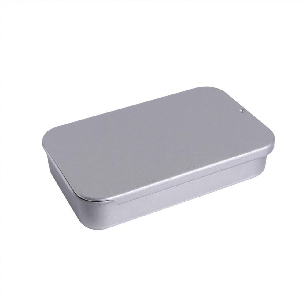 Bird Feeder Push Pull Training Metal Sliding Food Storage Box For Parrot Silver Large-capacity Square Bird Snack Storage: Default Title