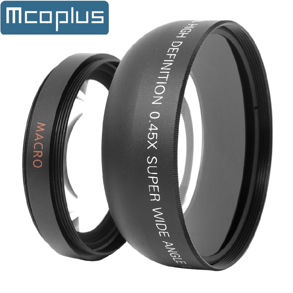 Mcoplus-広角マクロレンズキヤノン,ニコン,ソニー,富士フイルムカメラレンズ,49mm,52mm,58mm,0.45x