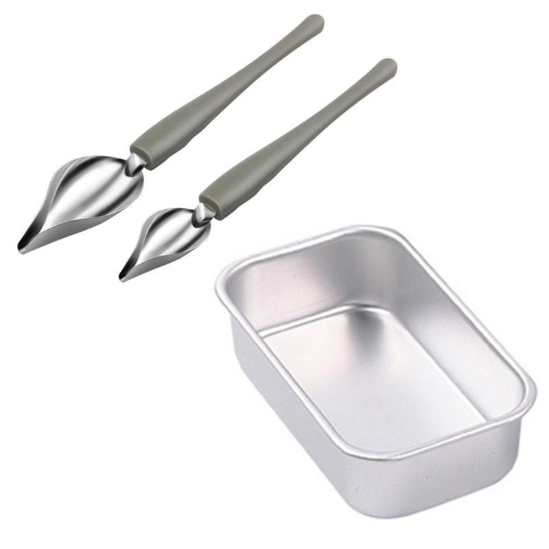 Culinary Drawing Decorating Spoon Set with ​Kitchen Non Stick Loaf Pan Banana Bread Baking Bakeware Cookware Tray