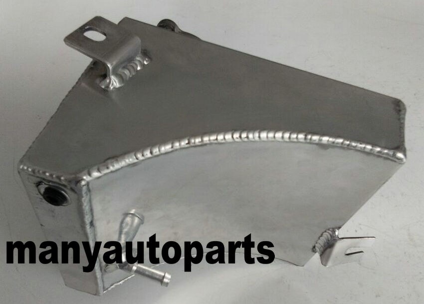 Polished aluminum radiator coolant overflow tank can for Nissan 240SX S13 Silvia