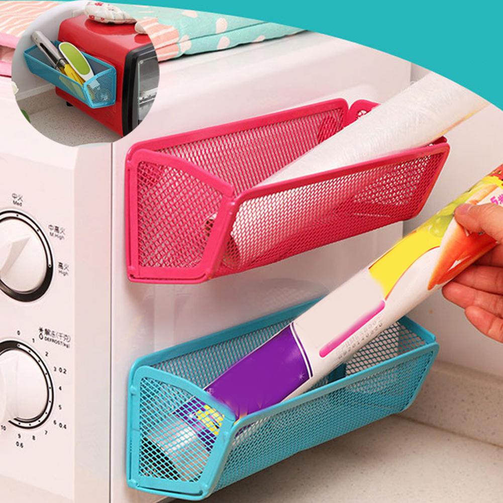 Fridge Magnet Shelf Adsorbing Holder Storage Rack Kitchen Gadget Organizer