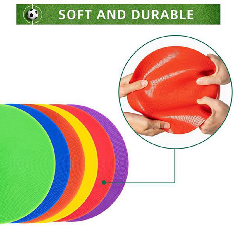 6 Pcs Agility Marking Pad Football Marking Plate Flat Marking Plate for Sports Speed and Agility Training