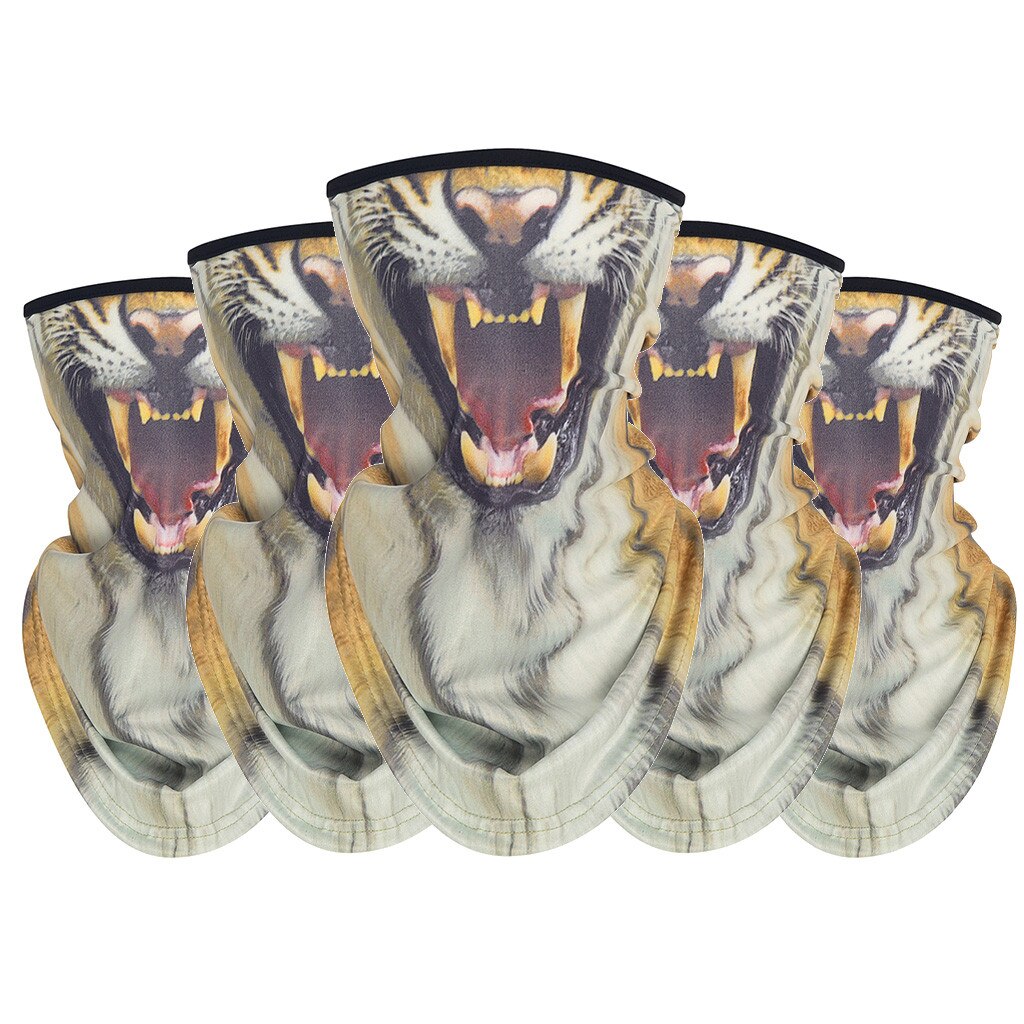 5PCS Unisex Rave Bandana Neck Gaiter Tube Headwear For Women Men Face Scarf Protective Silk Scarf bandana Handkerchief#T2: F