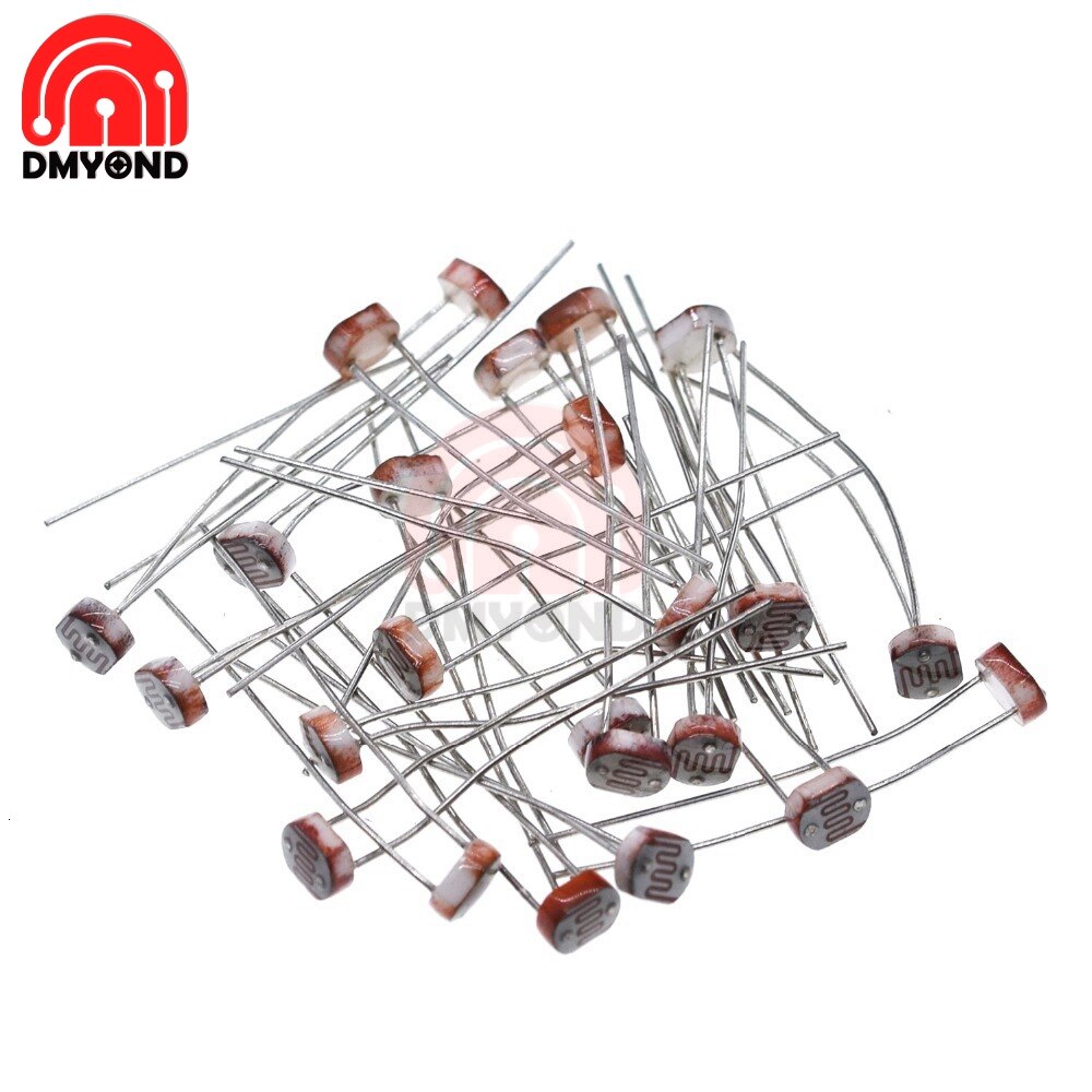 50PCS/lot LDR Photo Light Sensitive Resistor Photoelectric Photoresistor 5528 GL5528 5537 5506 5516 5539 5549 For Arduino