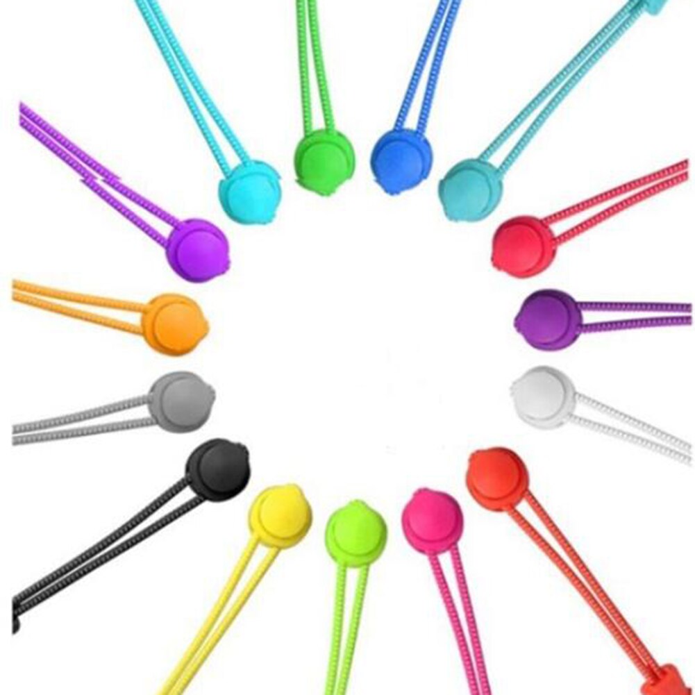 Serrure pas de lacets lacets élastiques baskets lacet 19 couleurs étirement lacets paresseux serrure Shoestring bootlacets accessoires de chaussures