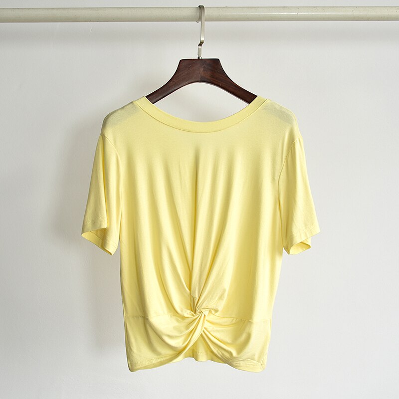 Latinsk dans træningstøj kvinder toppe korte ærmer knyttede dans toppe hip hop jazz danse tøj t-shirt performance outfit  l4065