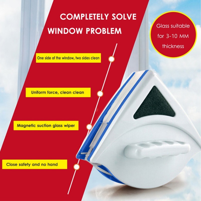 Handheld Double Side Magnetic Window Glass Cleaner Cleaning Brush for Home Car Washing Window Surface Brush Wiper Cleaning Tools