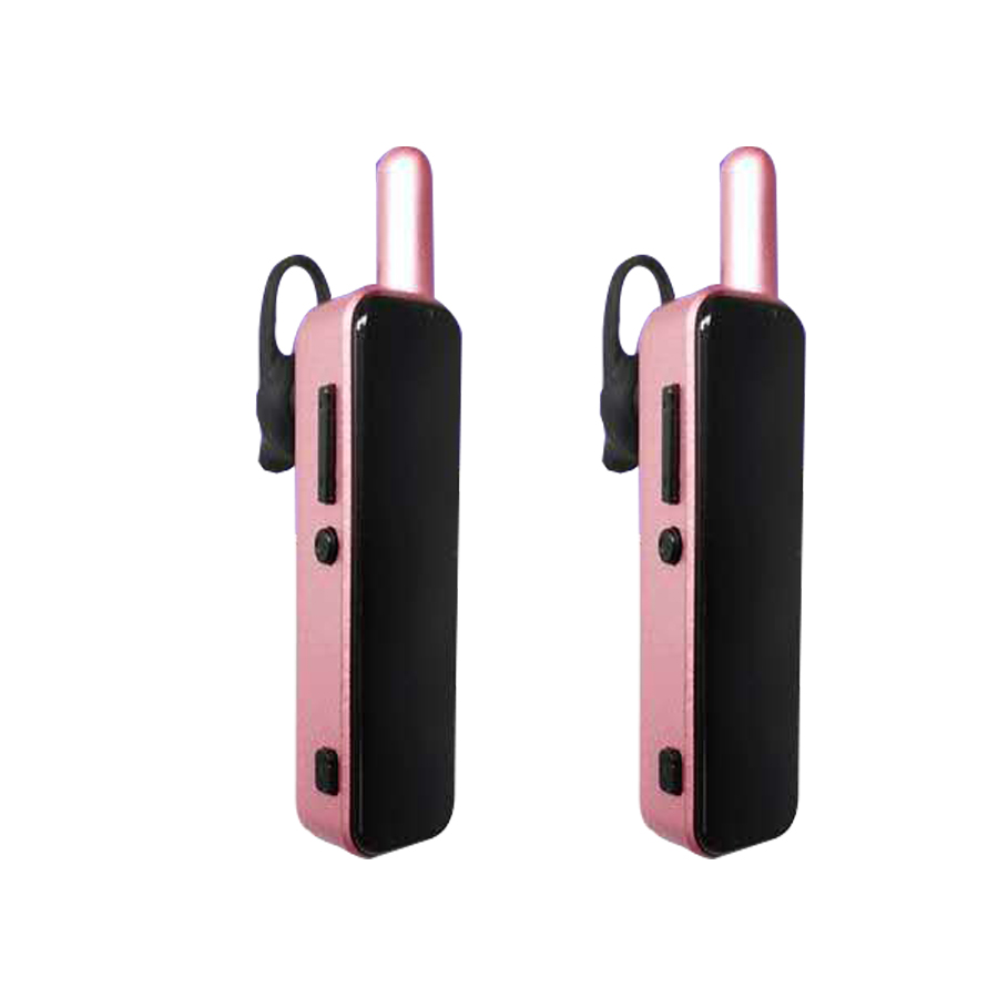 Auricolare bluetooth senza fili walkies-talkies piccole radio appeso tipo di orecchio ristorante parrucchiere salone di bellezza negozio mini walkie talkie: 2pcs pink