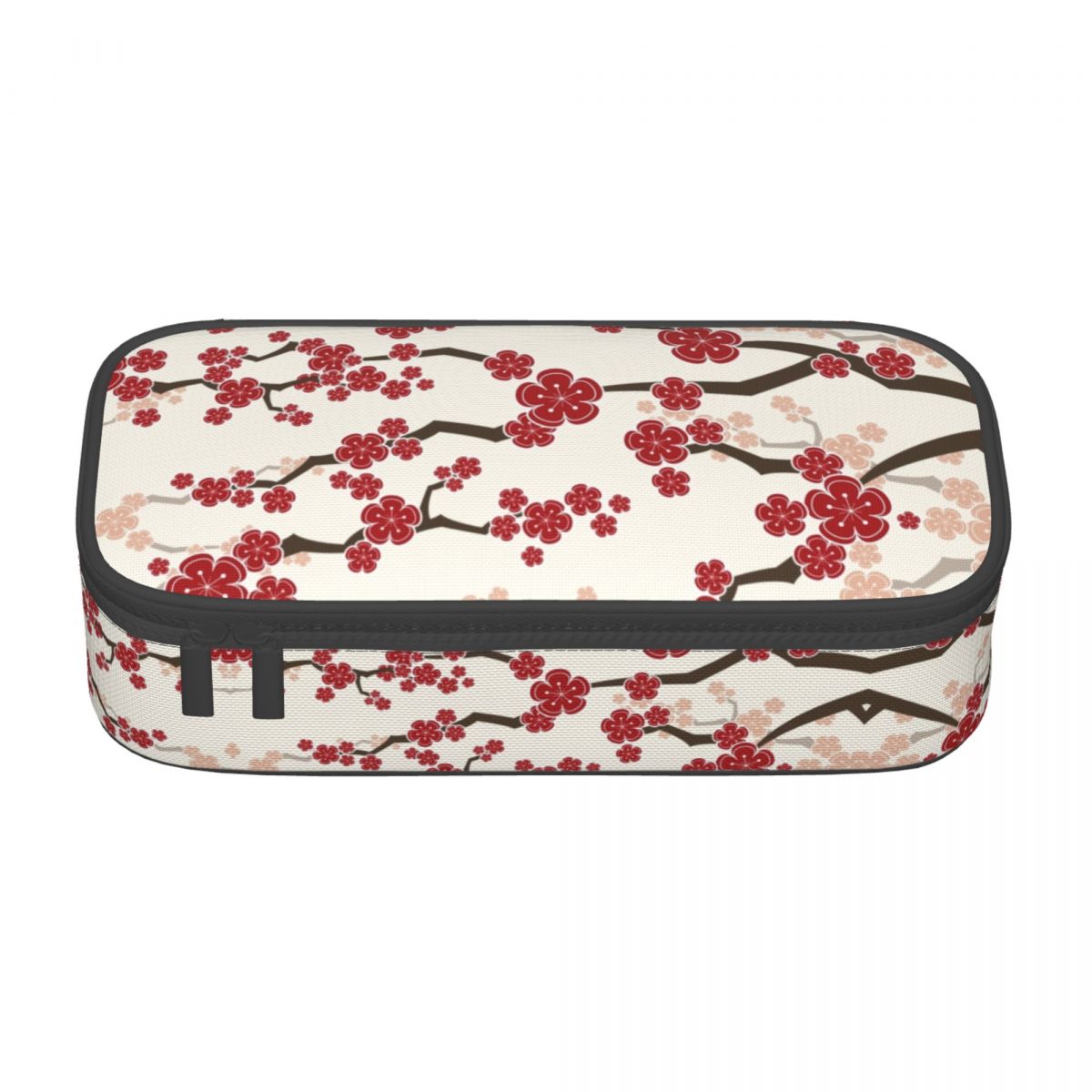 Custom Kawaii Pink Floral Cherry Blossom Pencil Case for Girls Boys Large Capacity Japanese Sakura Flower Pencil Box Stationery: Mixed Color