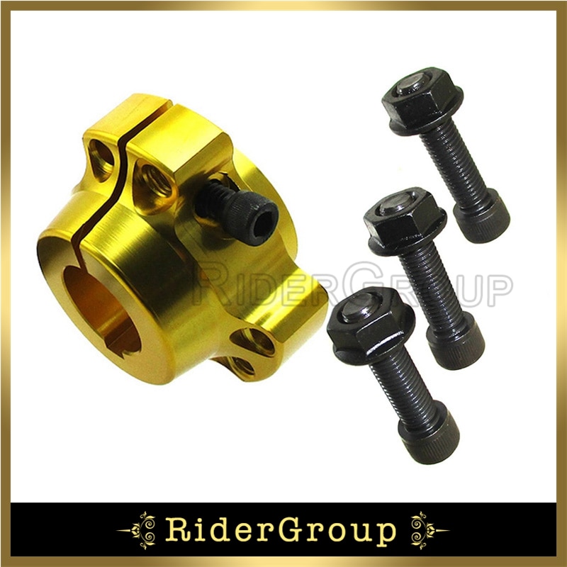 Bujes de rueda trasera de aluminio para Go Kart Drift Trike, 1 ", 1/4", 1 ", 25mm, pernos de 5/16": Gold