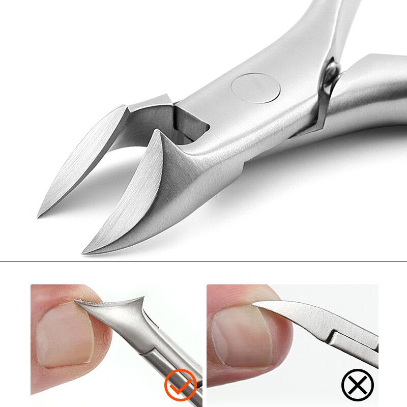 Podologia Rvs Toe Nail Cutter Clipper Nipper Pedicure Heavey Buty Dikke Nagels Manicure Pedicure Met File Tool