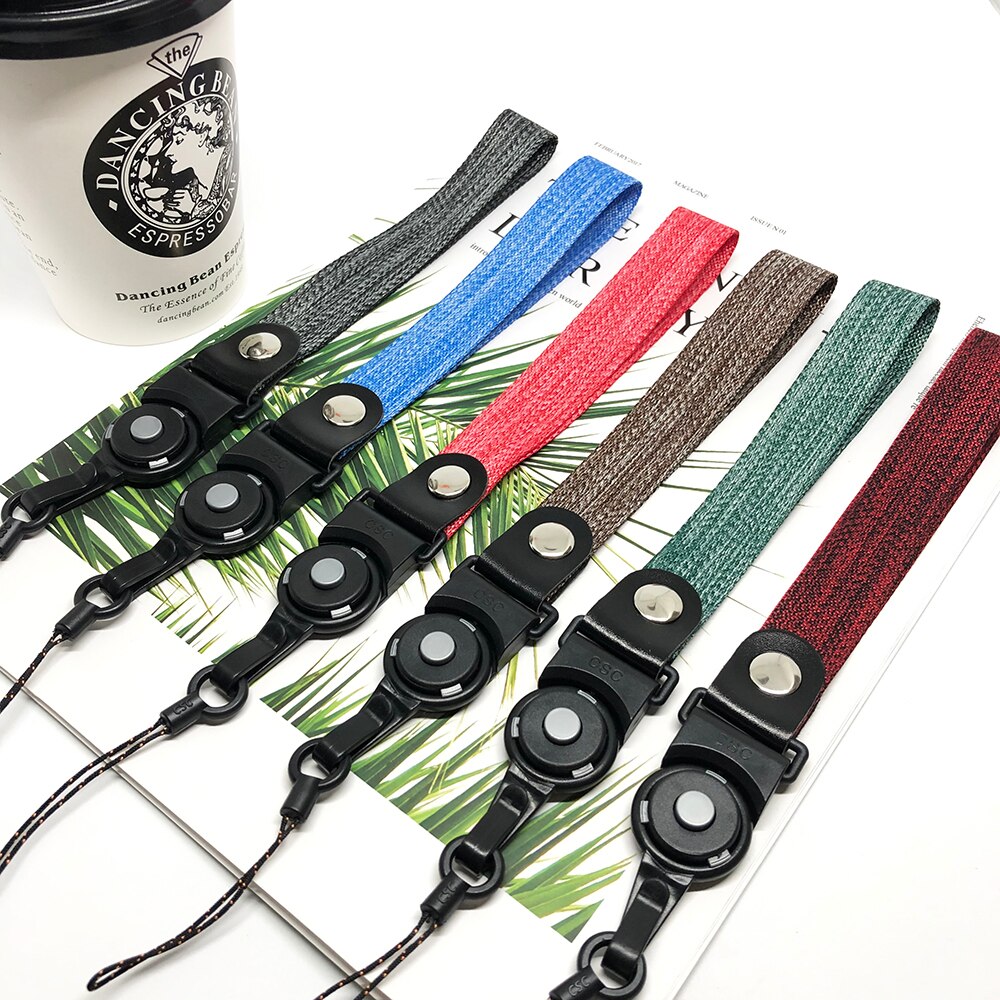 Vävda remmar nacke handled lanyard telefonrep för iphone 7 8 plus xs max universal telefonhållare grepp slätt rem lanyards för nycklar