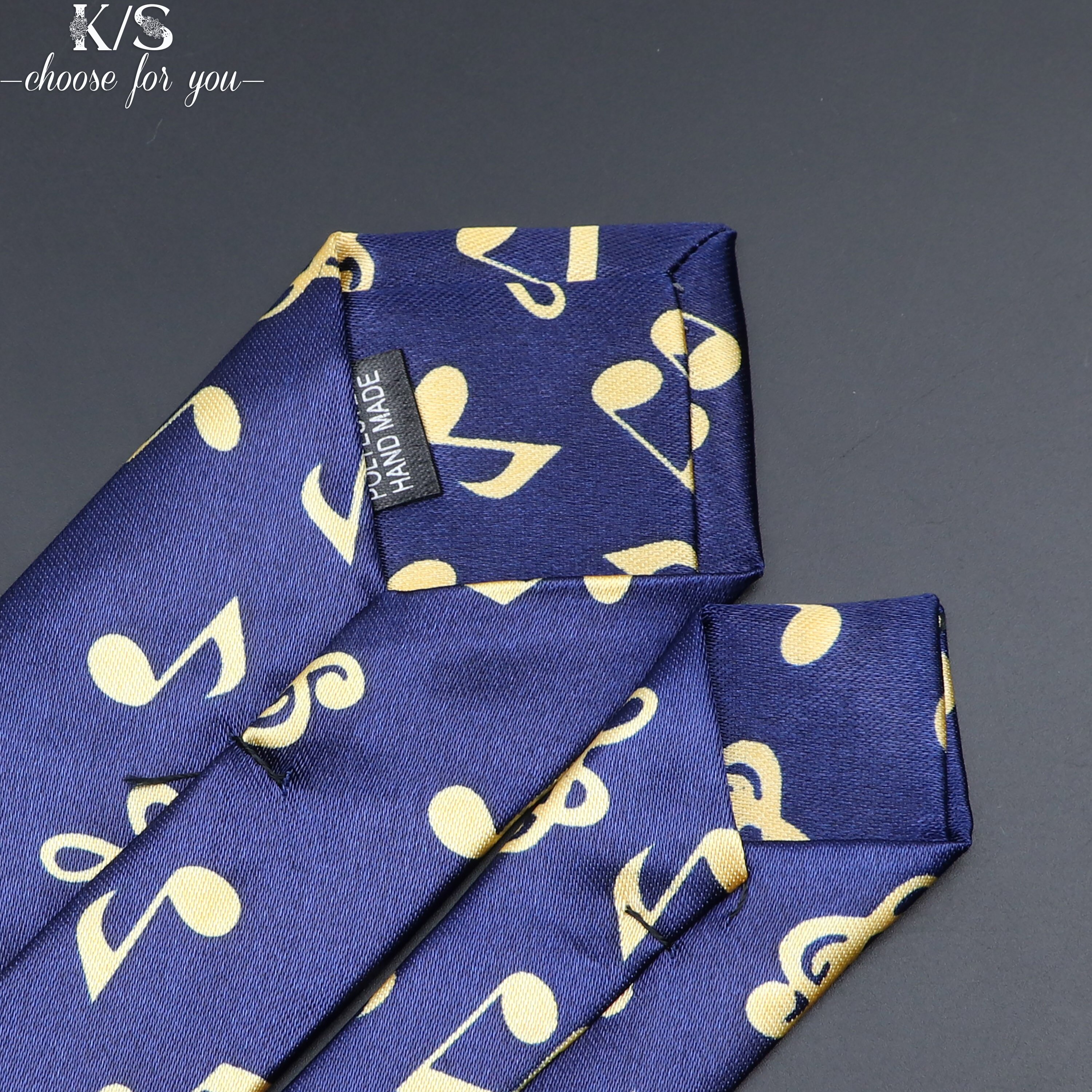 Corbata musical clásica de para hombre, Festival de vacaciones, estampado de Piano, guitarra, cara sonriente, poliéster, 5cm de ancho, corbata negra con