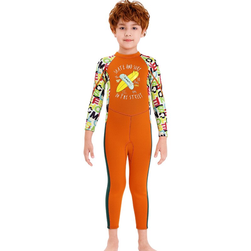 Nurkowanie i żagiel kombinezon chłopcy dziewczęta 2.5MM neoprenowy kombinezon do nurkowania dzieci snorkeling strój kąpielowy odporny na słońce drifting Surfing stroje kąpielowe