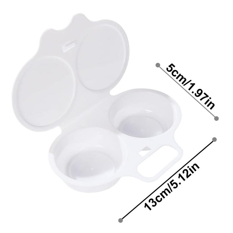 2-Eier-Mikrowellenherd, Eierstroper, Kunststoff, pochiertes Ei, Dampfgarer, Küche, Braten, Eierwerkzeug für Nudeln, einfach zu bedienen und zu reinigen