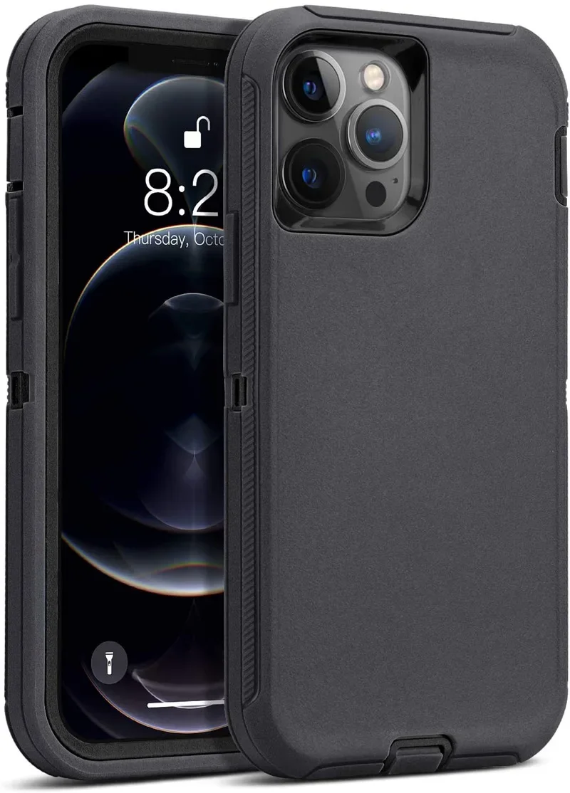 Luxury Hybrid Heavy Duty Armor Phone Case for IPhone 16 Pro Max Plus Shockproof Protect Otter Hard Box Belt Clip Cover: CANVAS / Gold