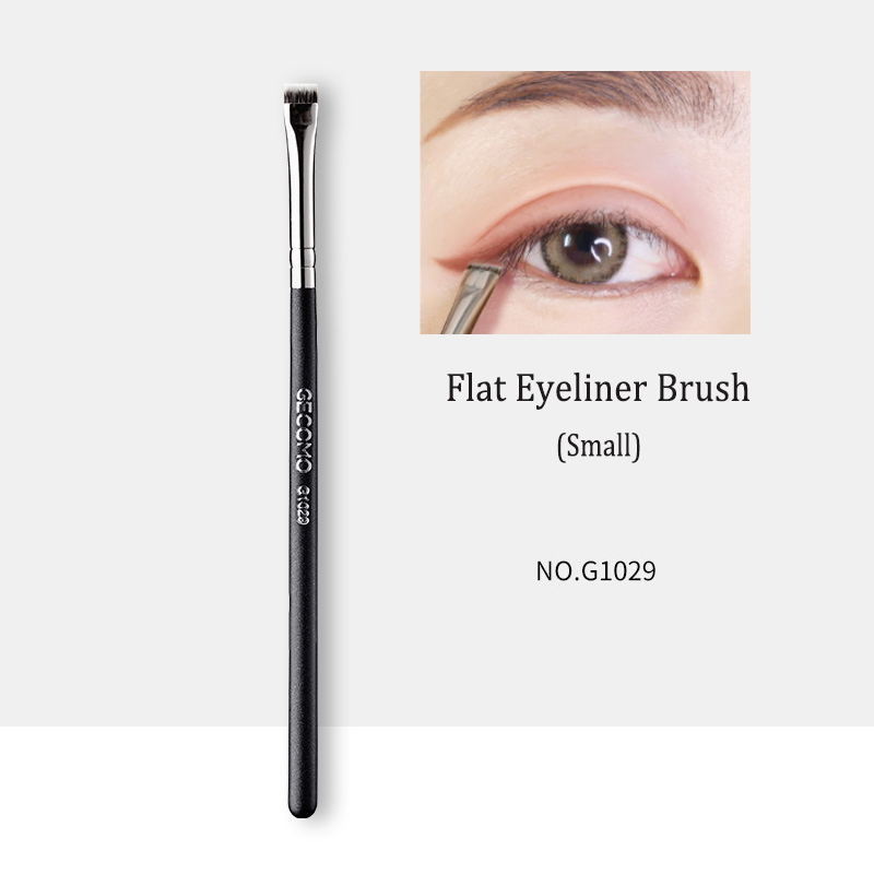 Brocha plana de nailon para delineador de ojos, delineador fino de línea de cejas, delineador de ojos negro, contorno de cejas, herramientas de maquillaje cosmético: Rojo