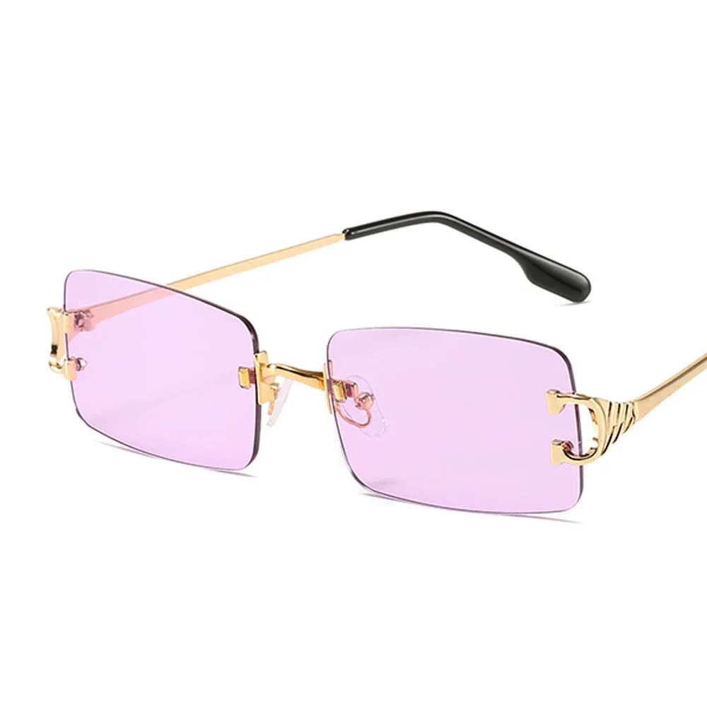 MUSELIFE gafas de sol estrechas para hombre sin montura verano 2025 rojo azul negro gafas de sol rectangulares para dama cara pequeña: YELLOW