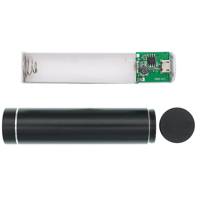 Batterie externe en métal pour smartphone, kit de bricolage, boîtier de rangement, soudure gratuite imbibée, 1X, batterie 18650, 5V, 1A, chargeur USB: Default Title