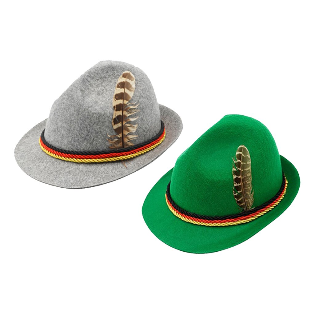 Oktoberfest Hat German Bavarian Fedora Hats Party Costume Accessories for Party, Wedding,