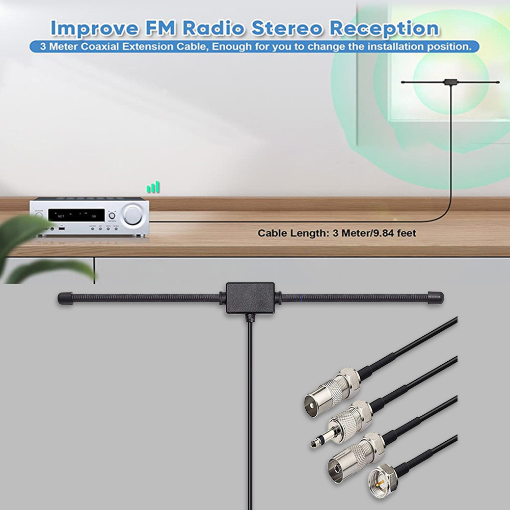 Universal Car Stereo AM FM Dipole Antenna FM Radio Antenna FM Sheep Horn Antenna for Vehicle Car Truck SUV